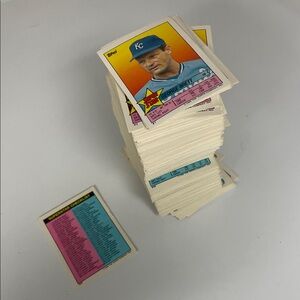 1989 Topps Baseball Sticker BACKS - Complete set with many multiples.